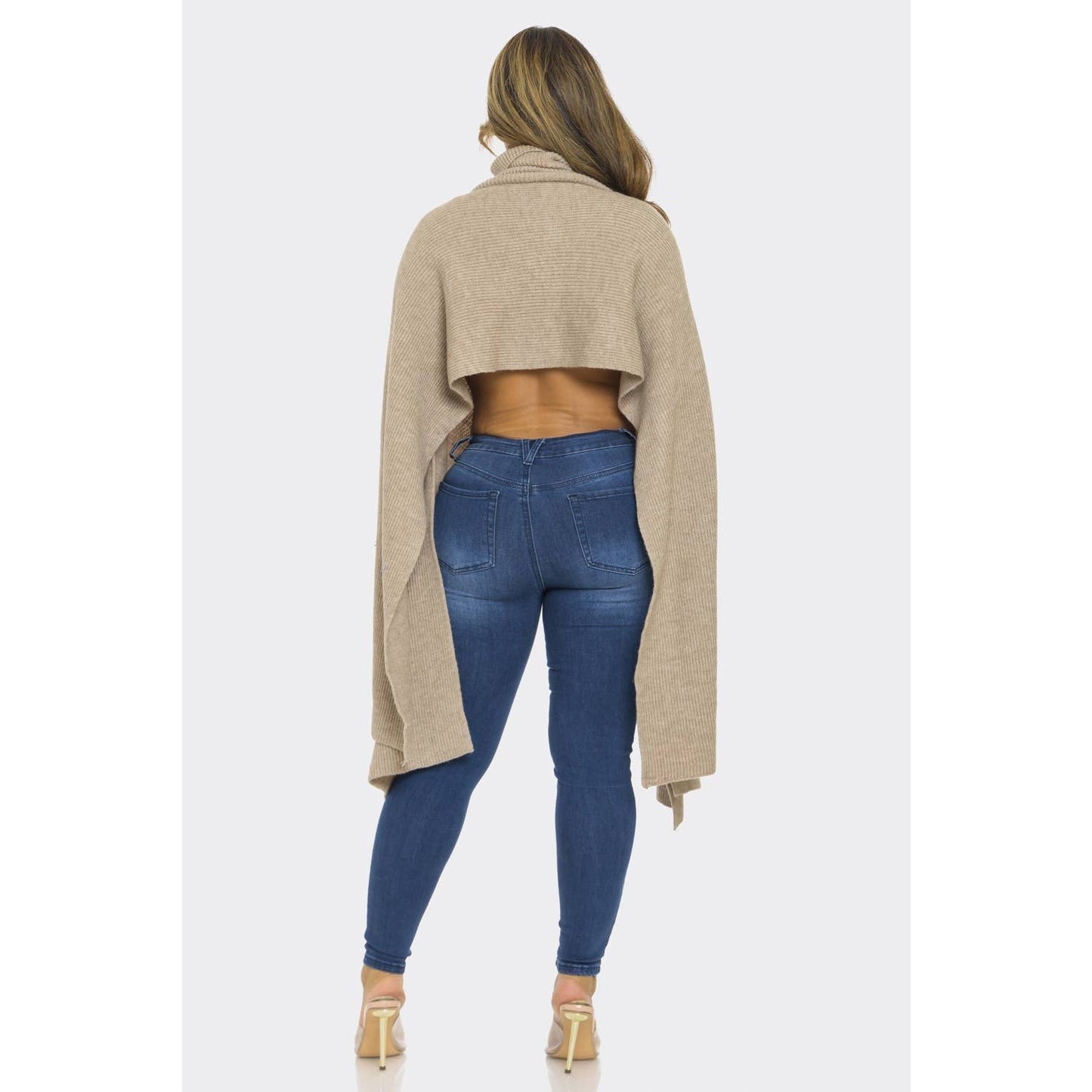 MODERN DRAPE TURTLENECK TOP