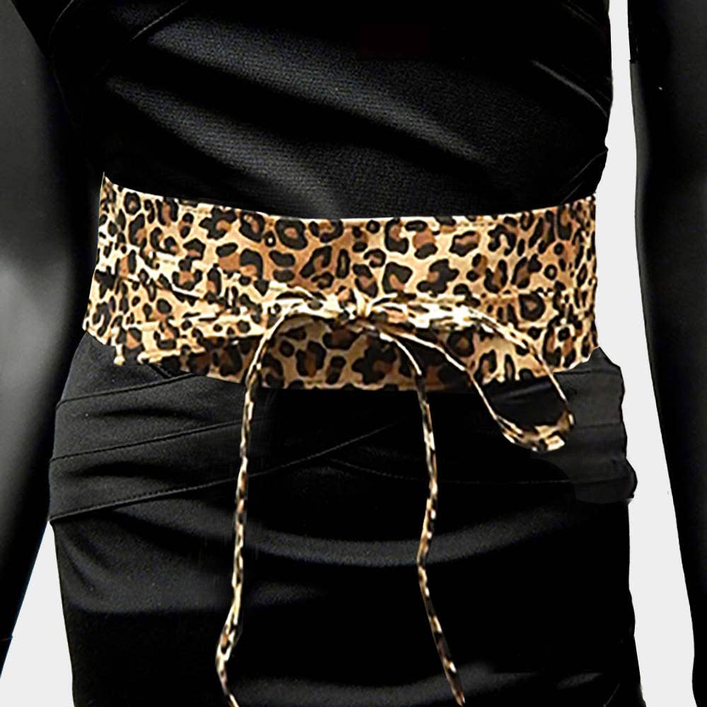 Animal Print Leopard Wide Belt