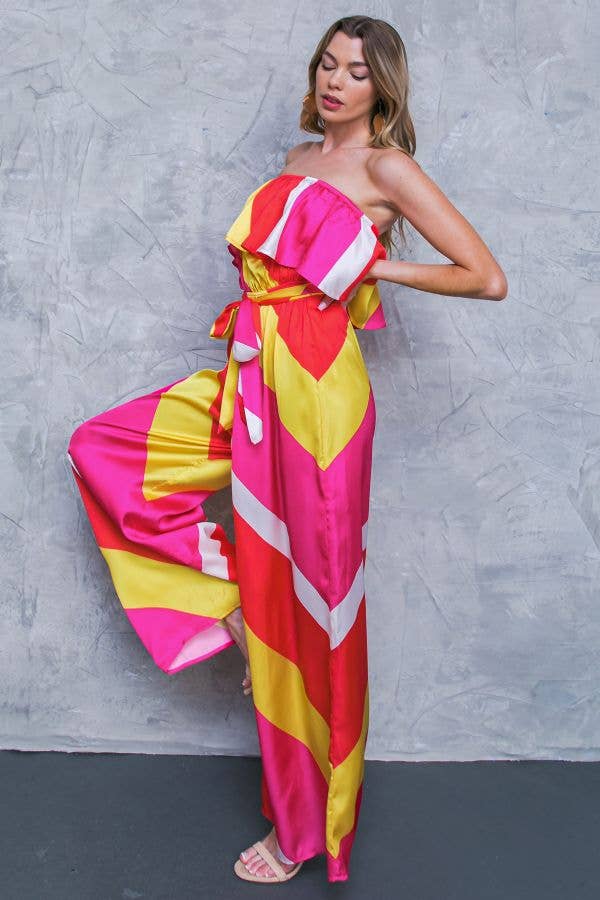 A printed woven jumpsuit - IP7937