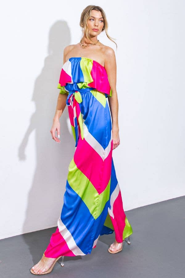 A printed woven jumpsuit - IP7937