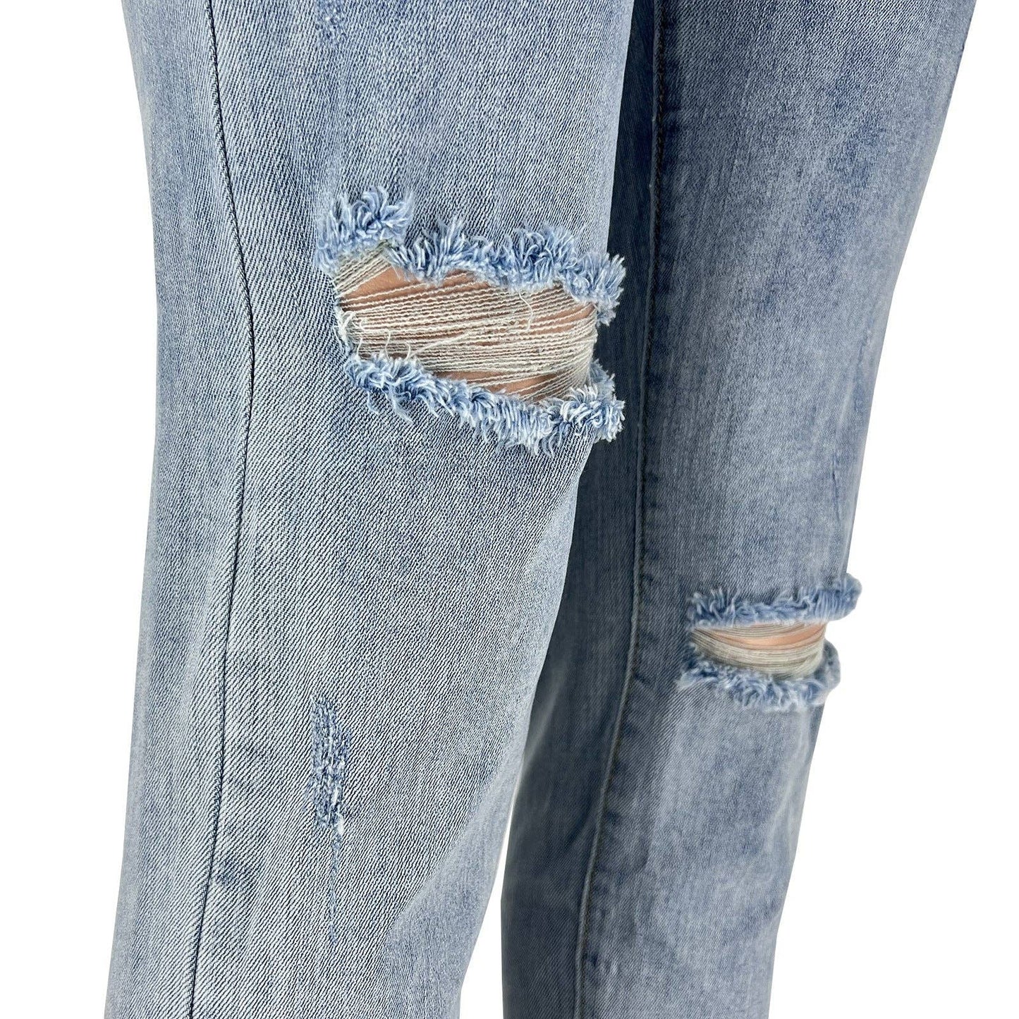 MALYBGG Distressed Slim-Fit Denim Long Pants 23049LY