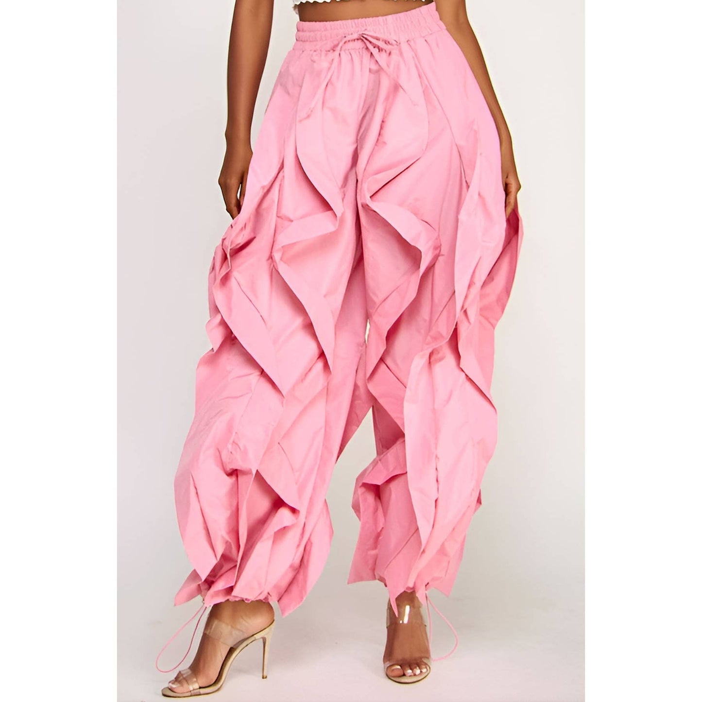 Ruffle Detail Drawstring Pant