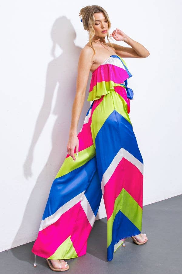 A printed woven jumpsuit - IP7937