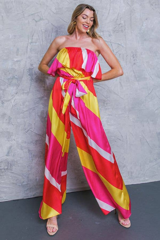 A printed woven jumpsuit - IP7937