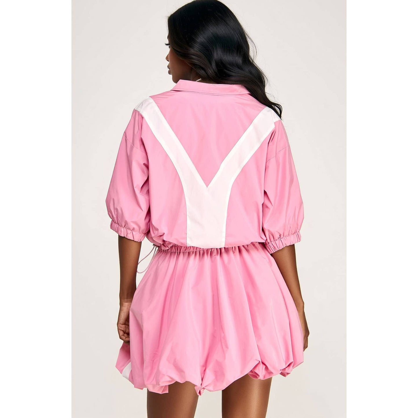 WIND BREAK JACKET AND MINI SKIRT SET