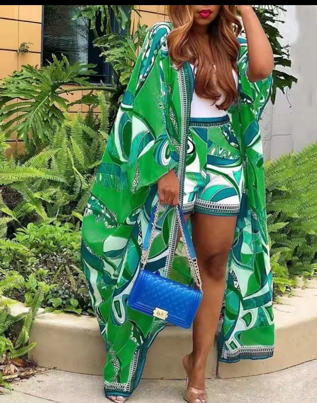Green 2pc short set