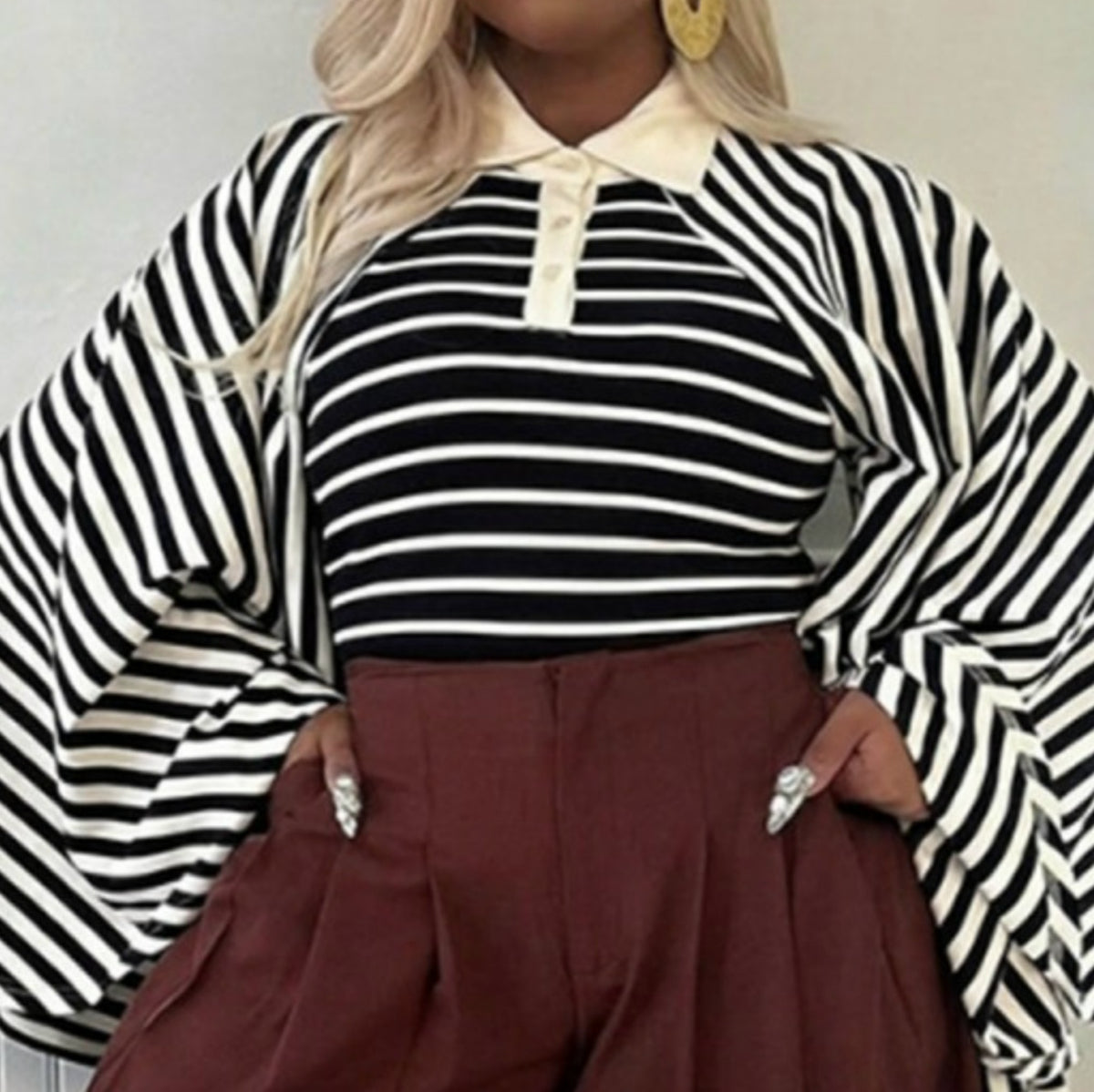 Dramatic collared Tshirt