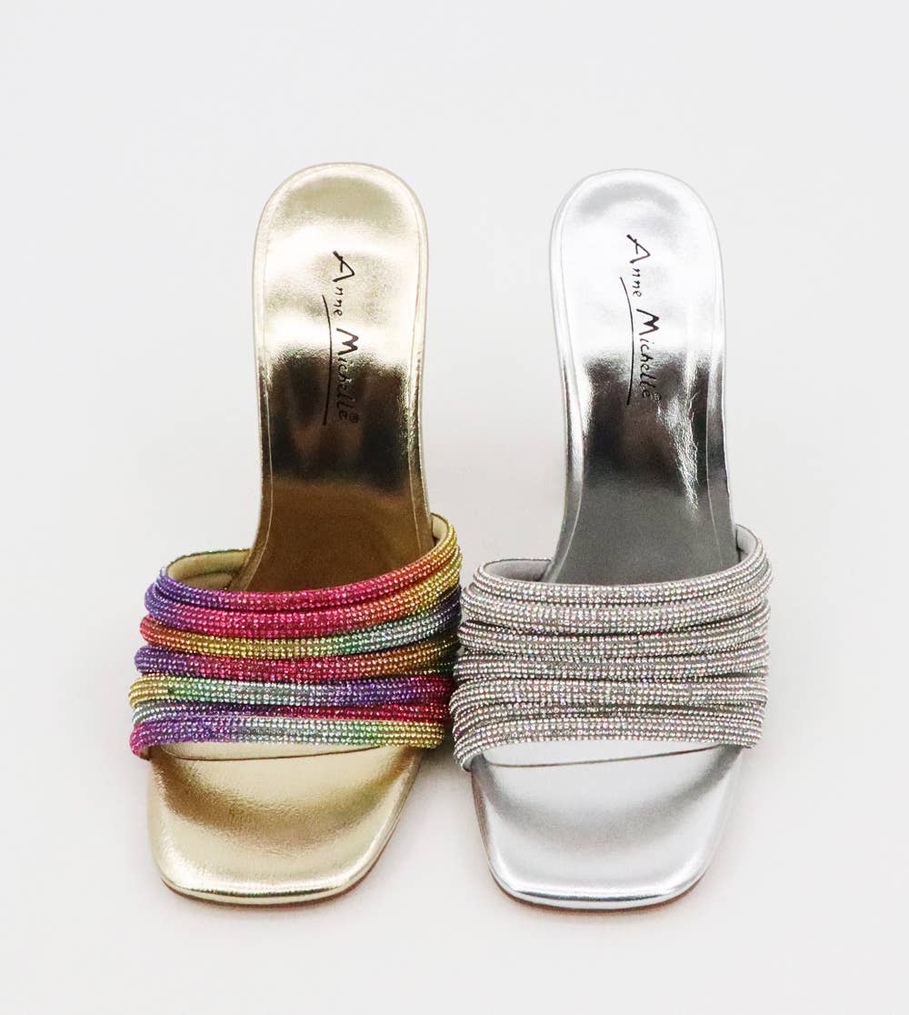 Rhinestone Band Sandals