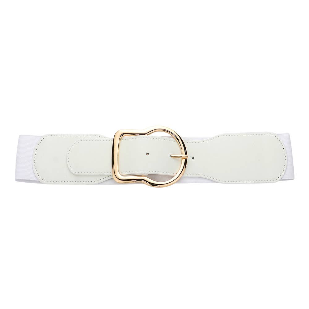 Metal Buckle Pointed Elastic Belt