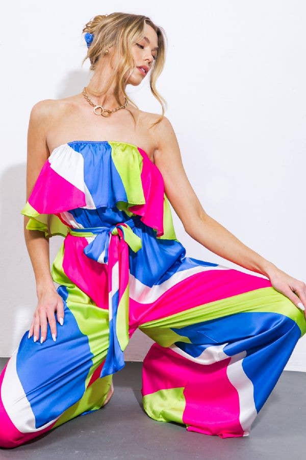 A printed woven jumpsuit - IP7937