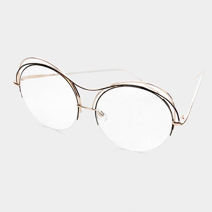 Oversized Clear Round Sunglasses