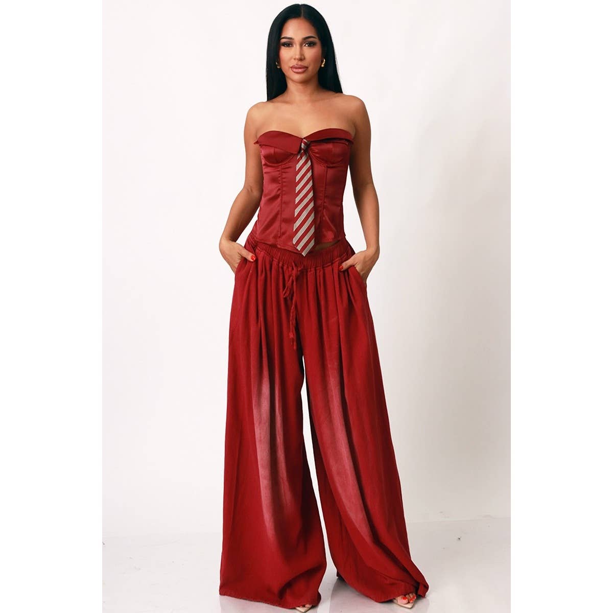 BOLD TIE FRONT CORSET TOP