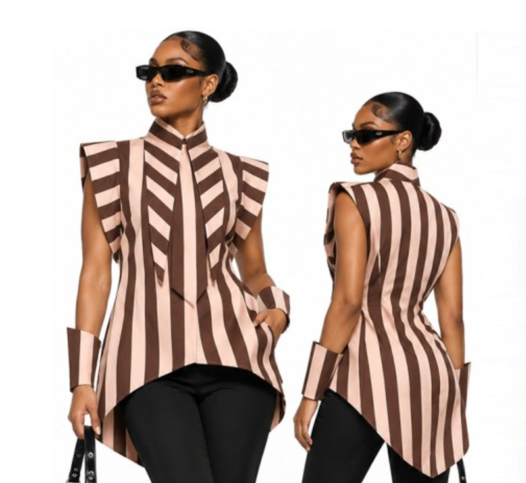 New York Stripes Shirt with detachable cuffs