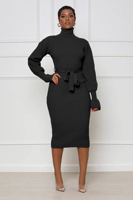 WOMEN FASHION LONG MAXI SWEATER DRESS