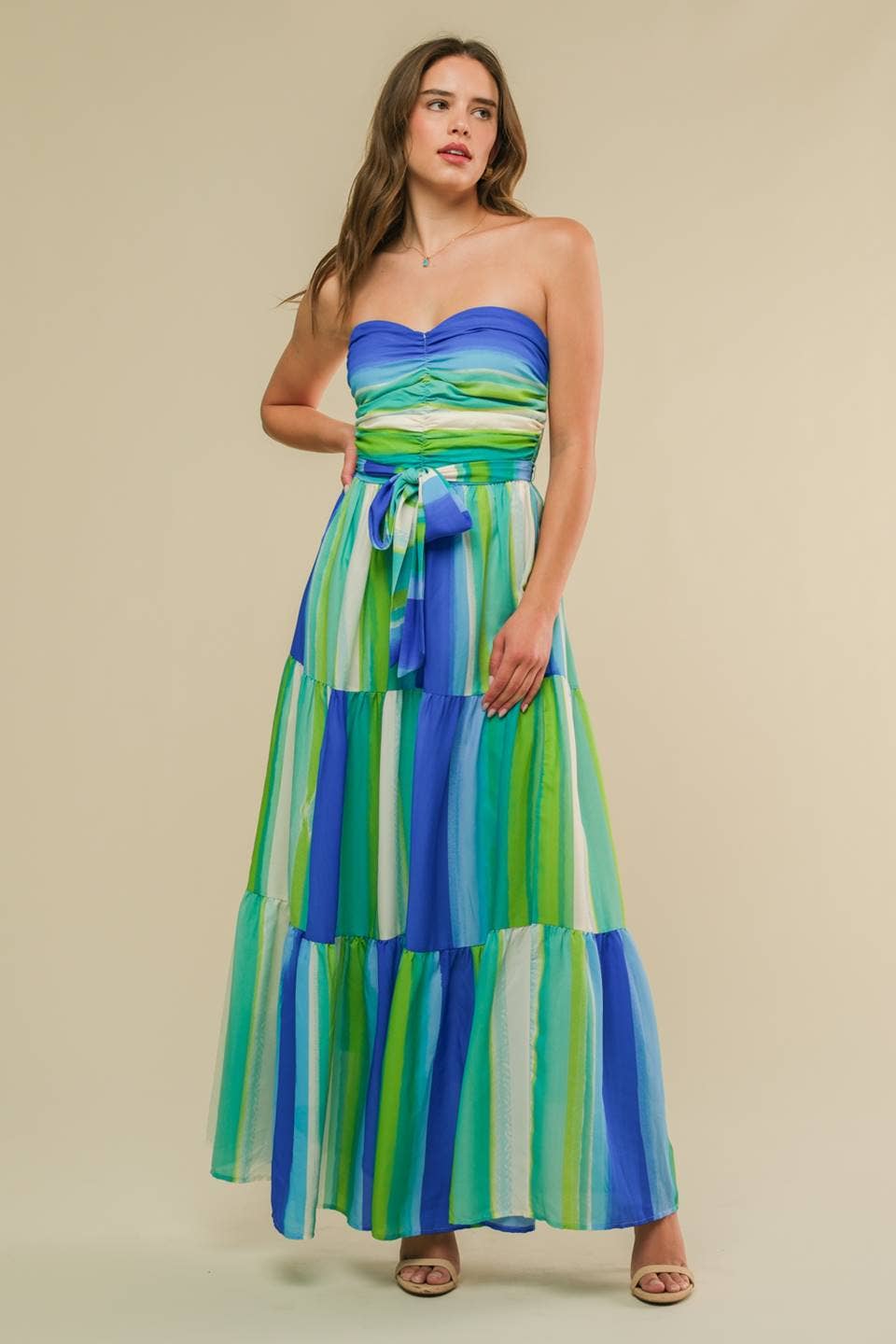 A printed woven midi dress - ID20988