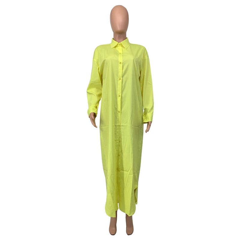 Casual Solid Color Long Coat