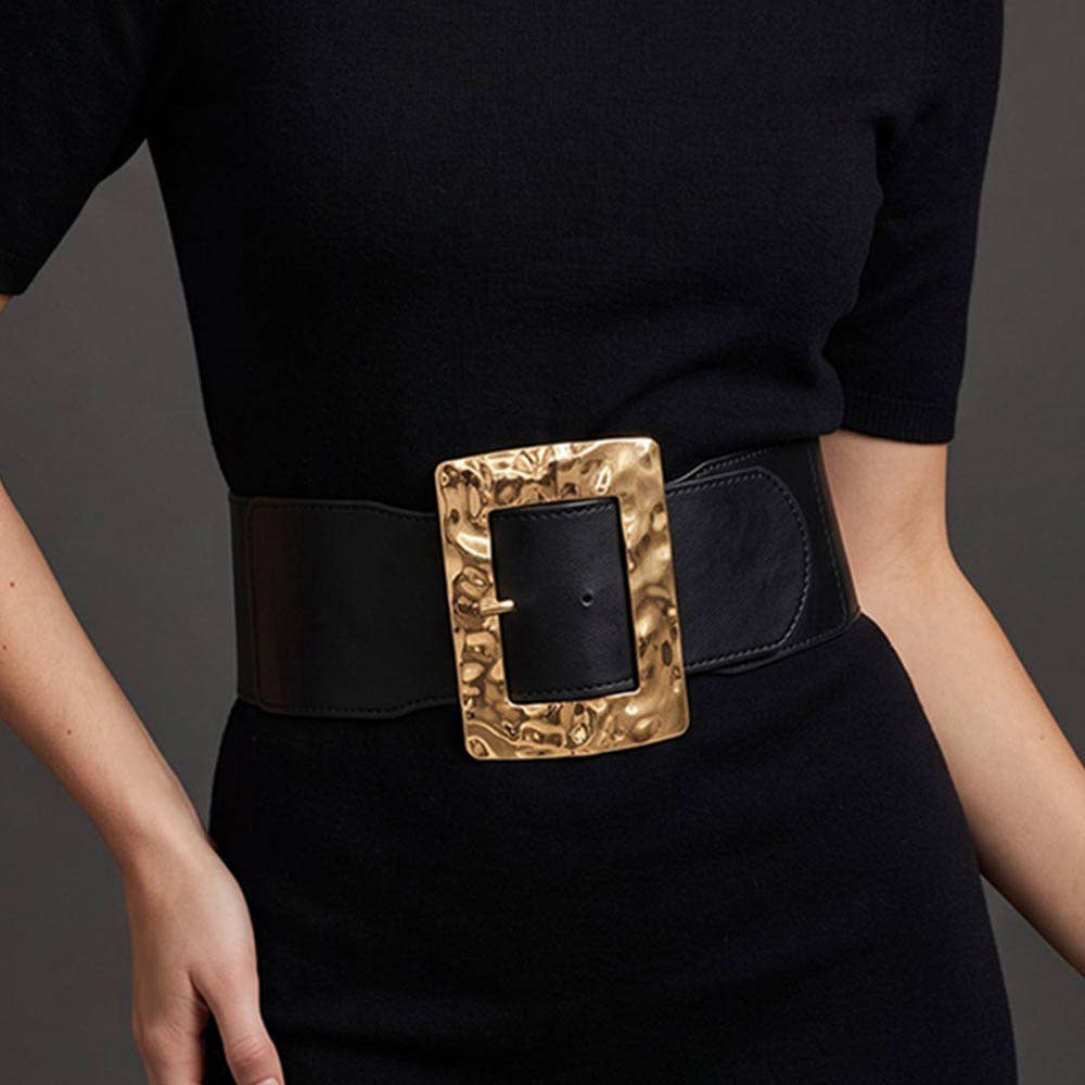 Wide Bold Hammered Belt