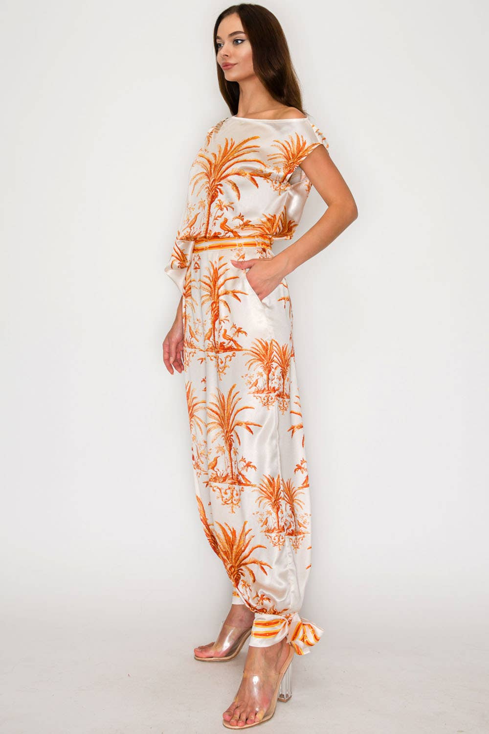 One Shoulder Top & Jogger Pants Set