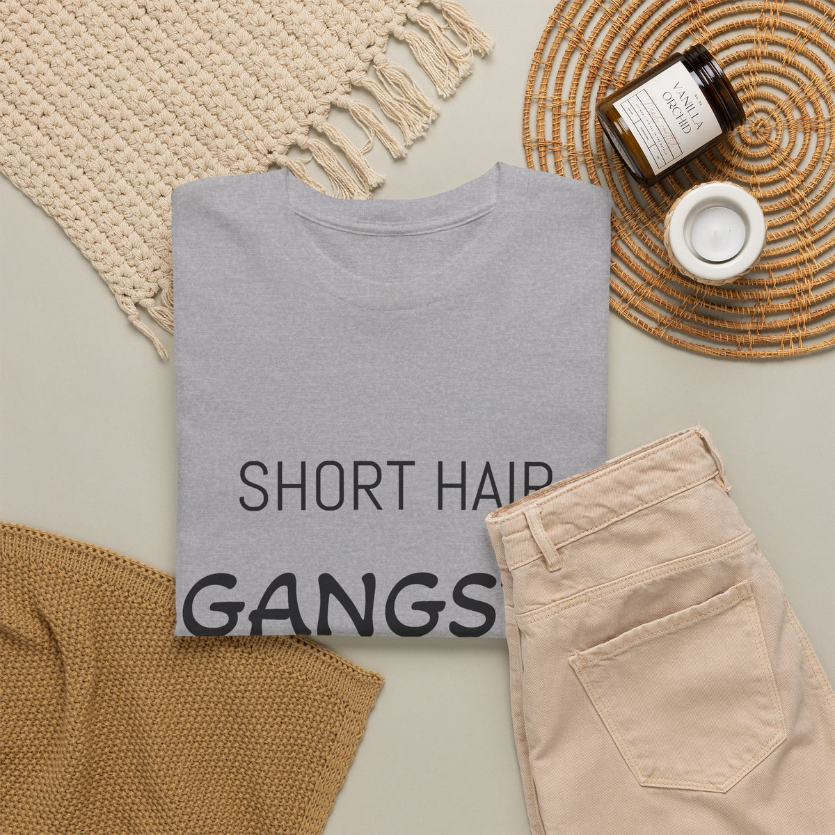 Short Hair Gangsta T-Shirt — Funny Short-Haired Pride Tee