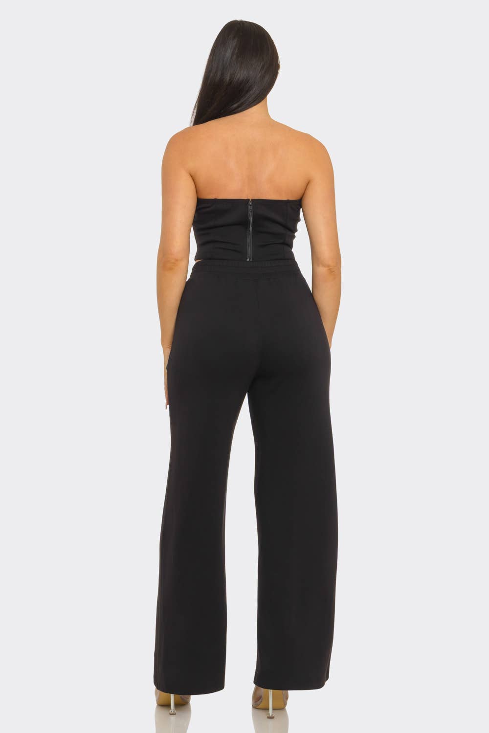 Stripe Tube Top And Pants Set