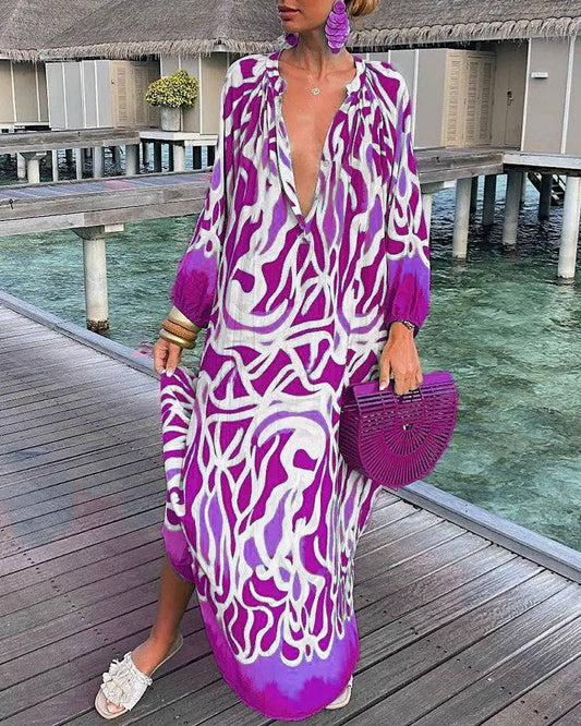 Vestido playero estampado Sara