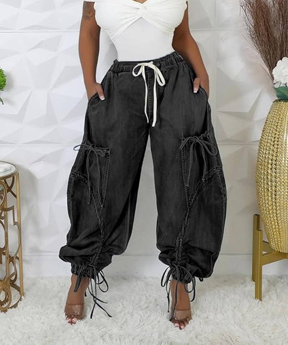 LOOSE JEANS DRAWSTRING