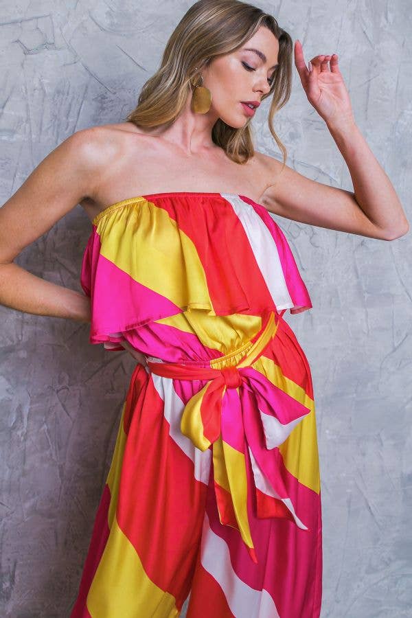 A printed woven jumpsuit - IP7937
