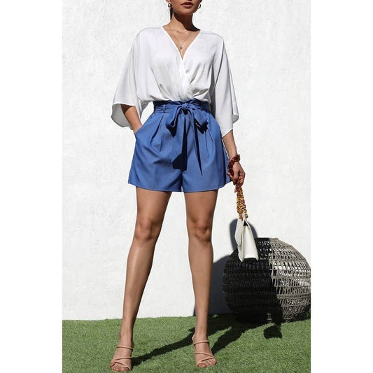 LOOSE FIT DENIM ROMPER