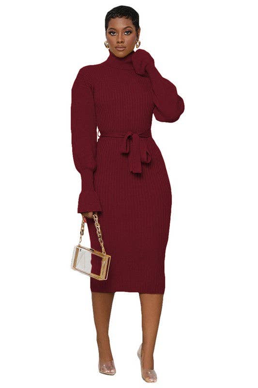 WOMEN FASHION LONG MAXI SWEATER DRESS
