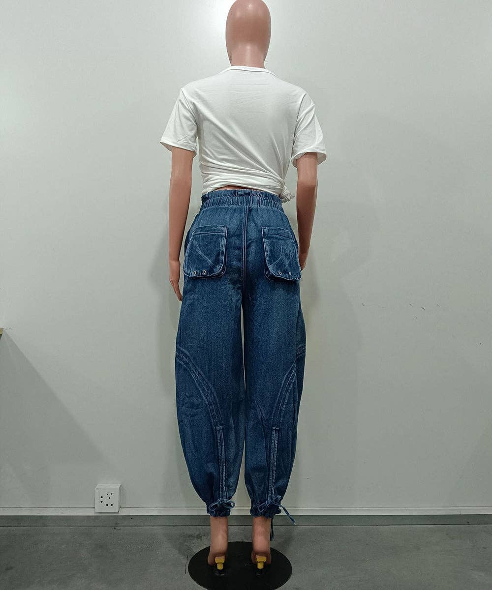 LOOSE JEANS DRAWSTRING