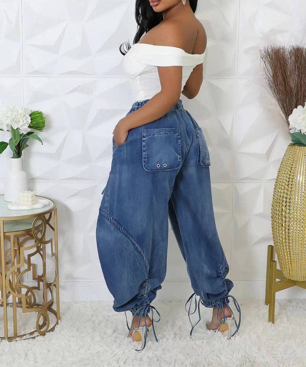 LOOSE JEANS DRAWSTRING