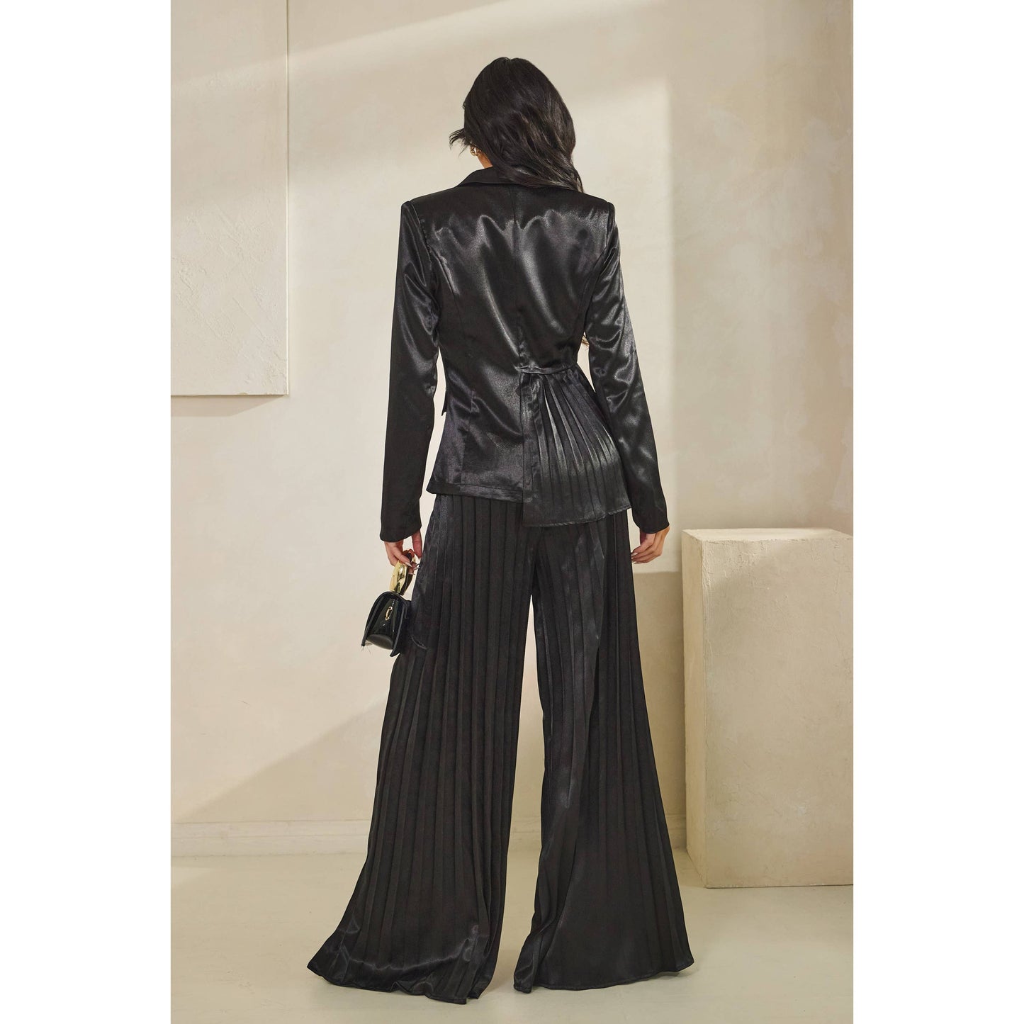 PLEATING DETAIL BLAZER SET