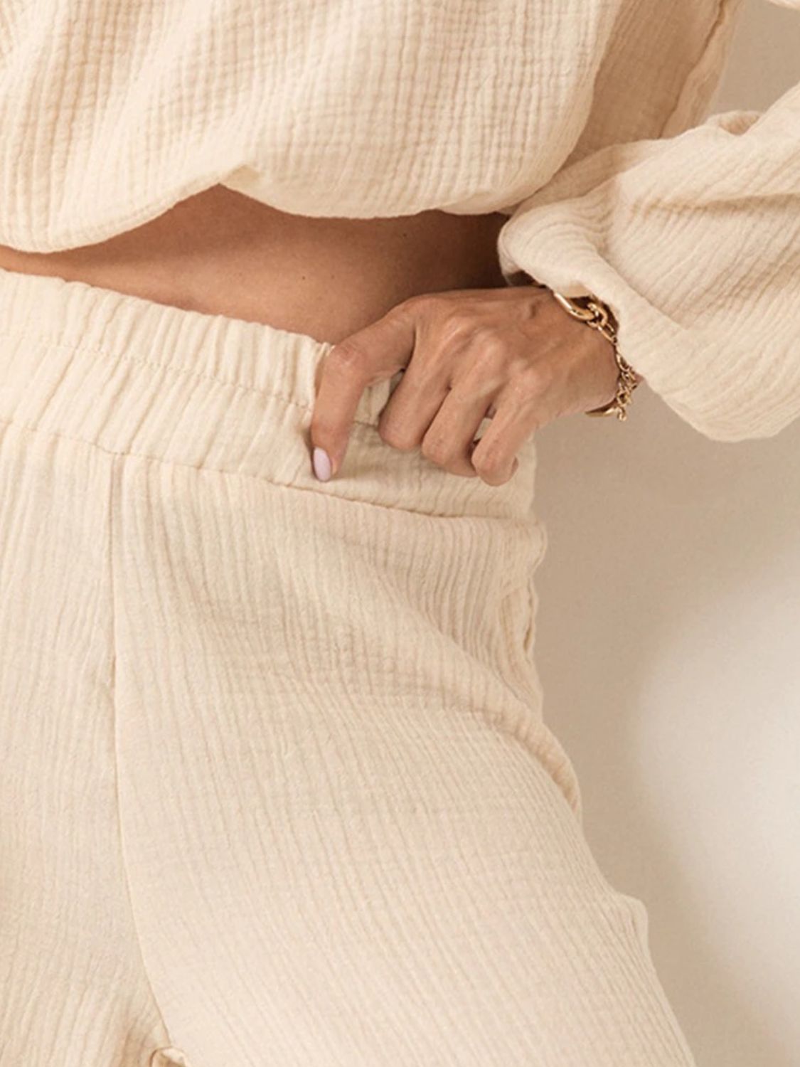 Off Shoulder Long Sleeve Set