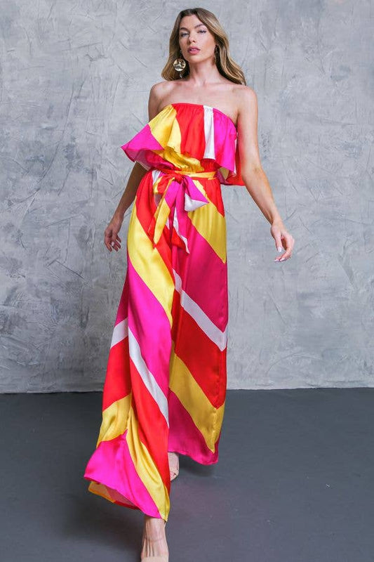 A printed woven jumpsuit - IP7937