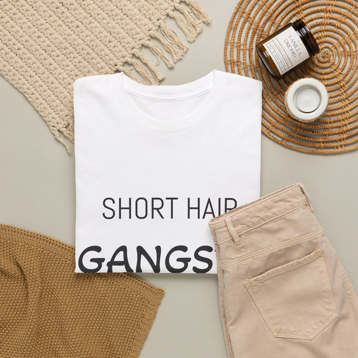 Short Hair Gangsta T-Shirt — Funny Short-Haired Pride Tee
