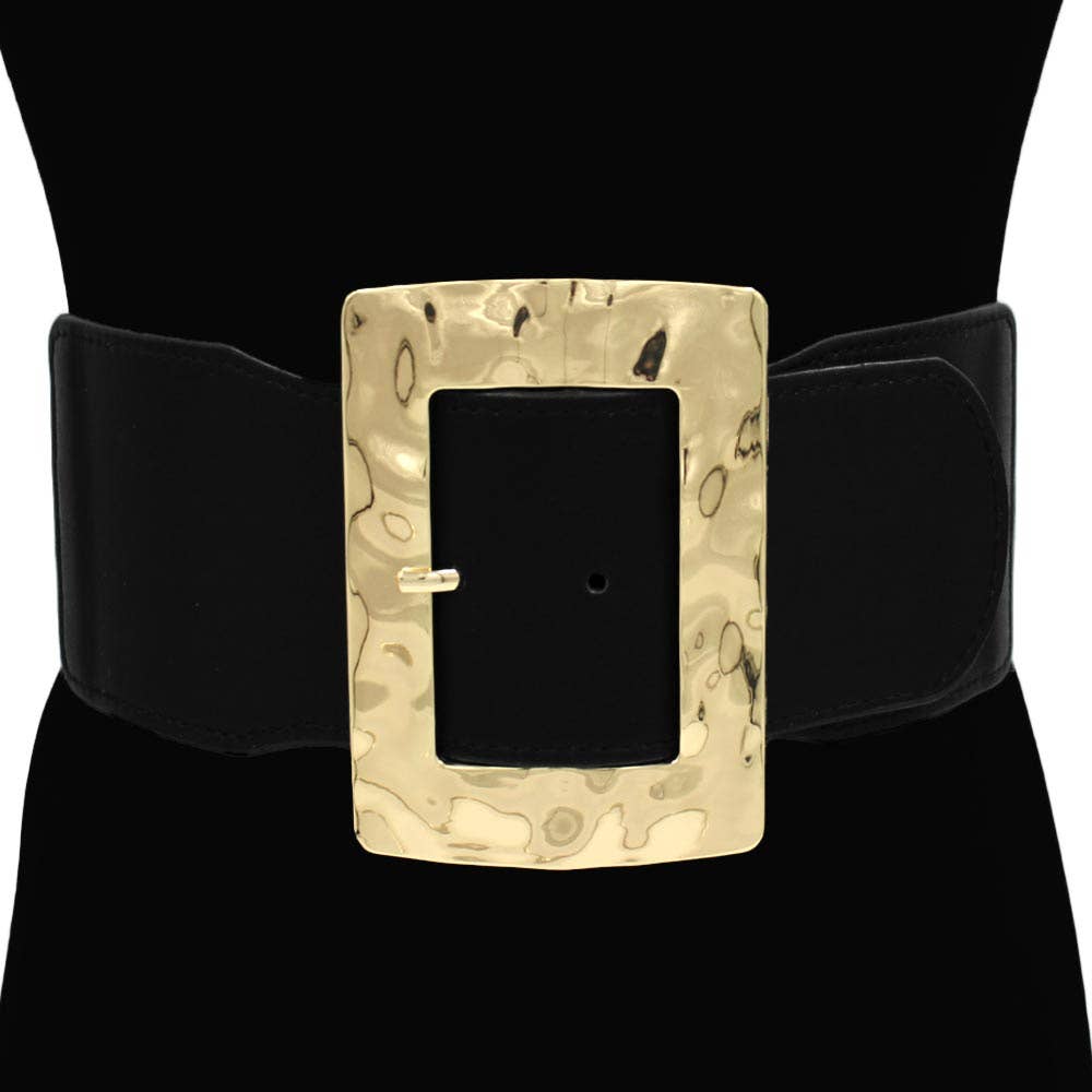 Wide Bold Hammered Belt