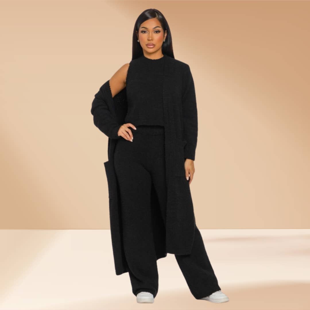 3 piece set Cozy Lounge Set Teddy Like Skim