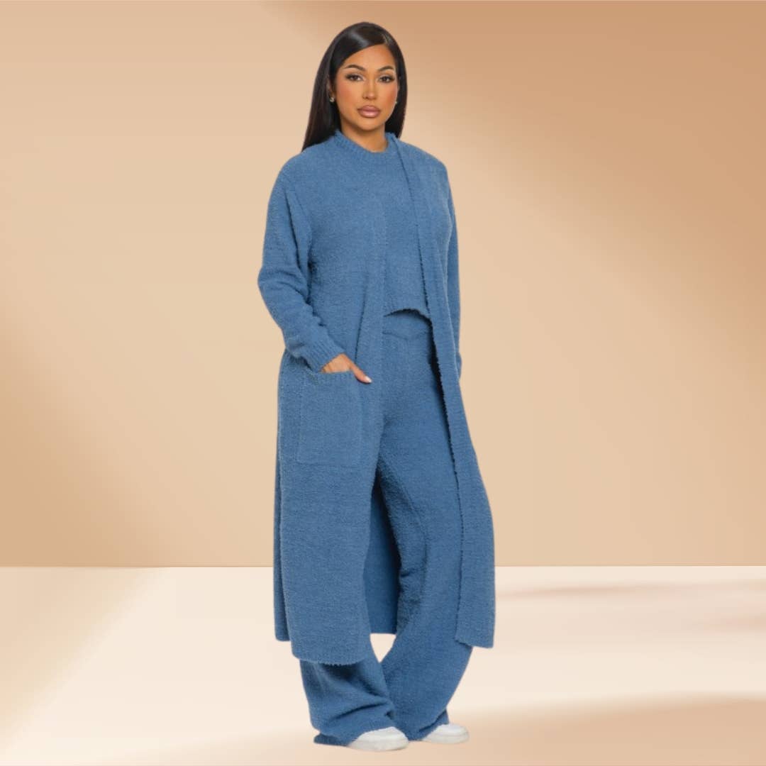 3 piece set Cozy Lounge Set Teddy Like Skim