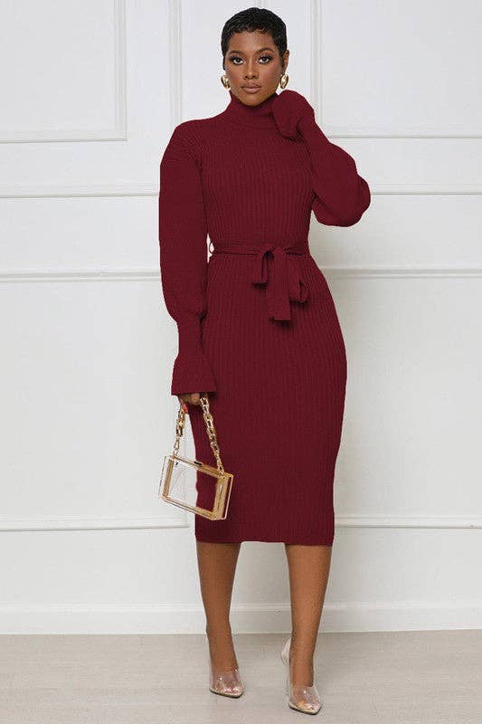 WOMEN FASHION LONG MAXI SWEATER DRESS