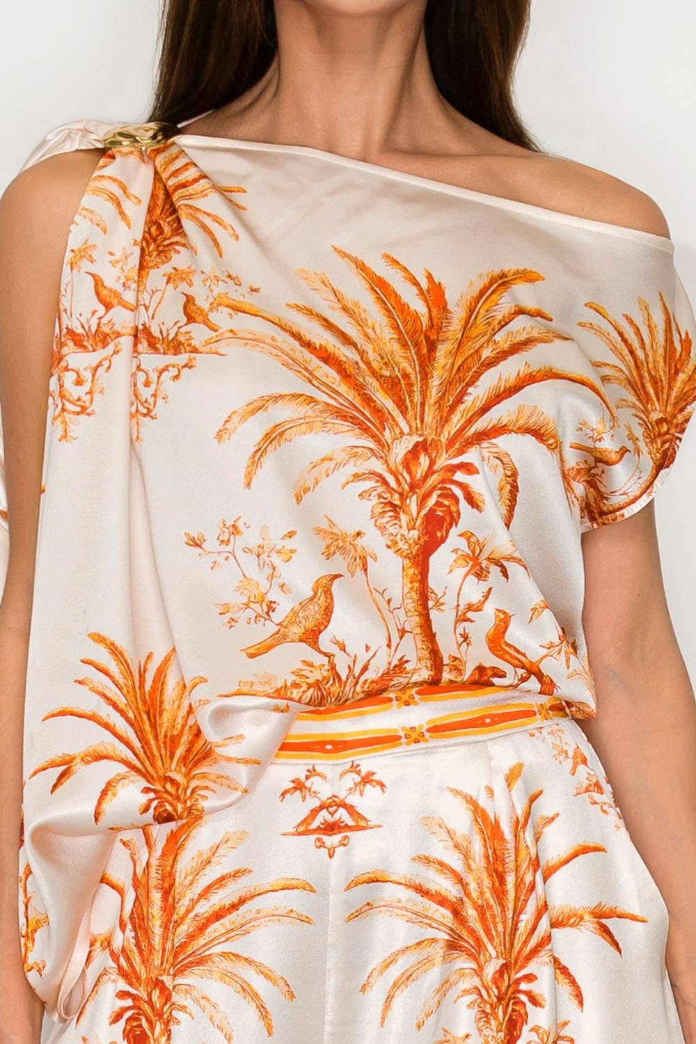 One Shoulder Top & Jogger Pants Set