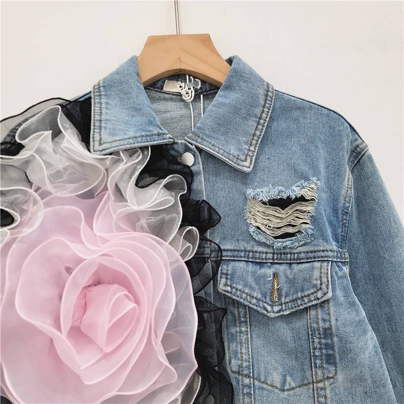 Patchwork Short Denim Jacket