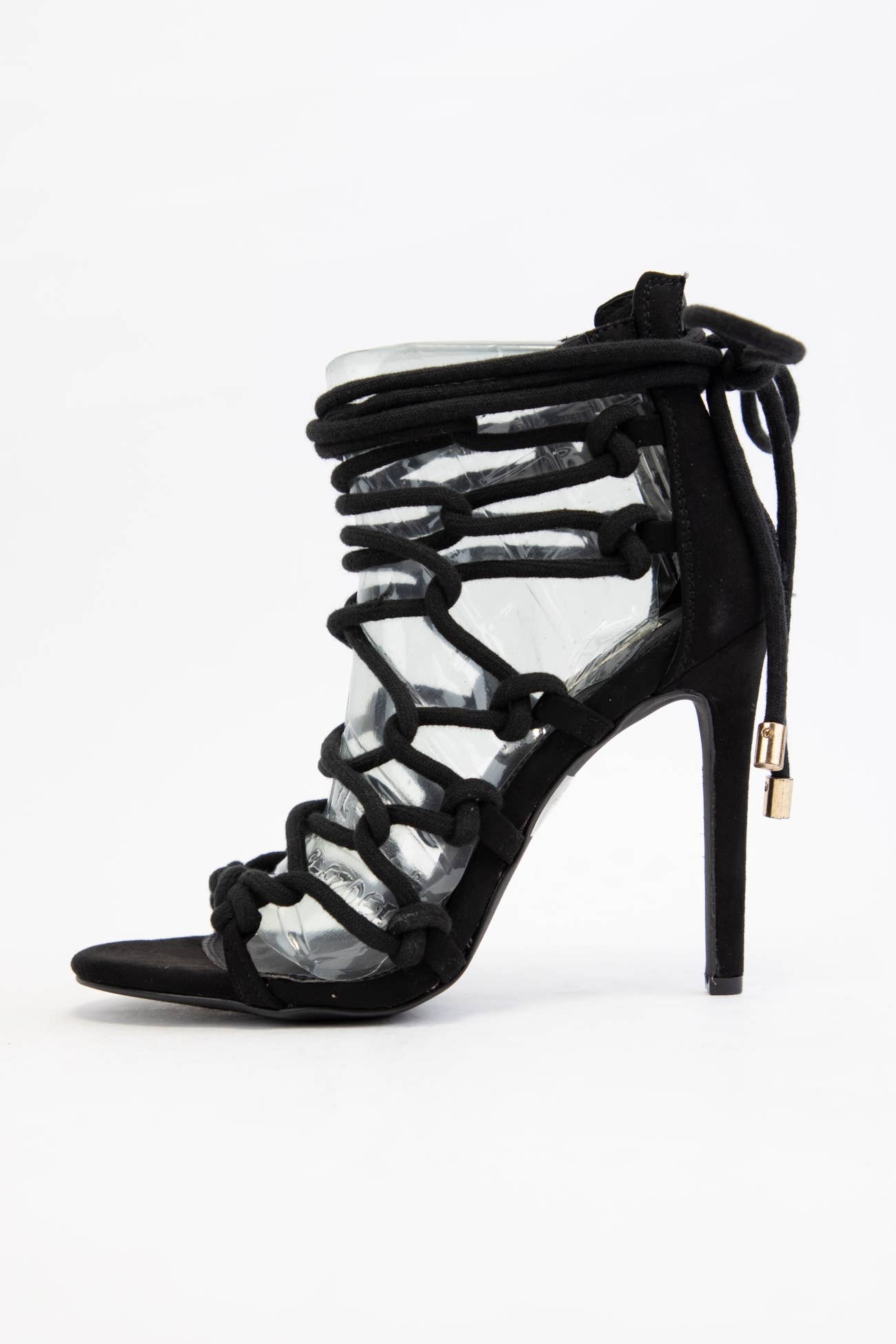 ROPE STRAP LACE UP HEELS