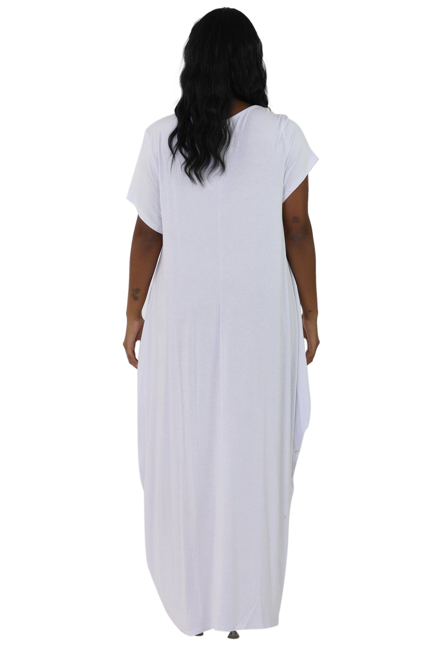 Long "Faith" Knitted Short Sleeve Dress