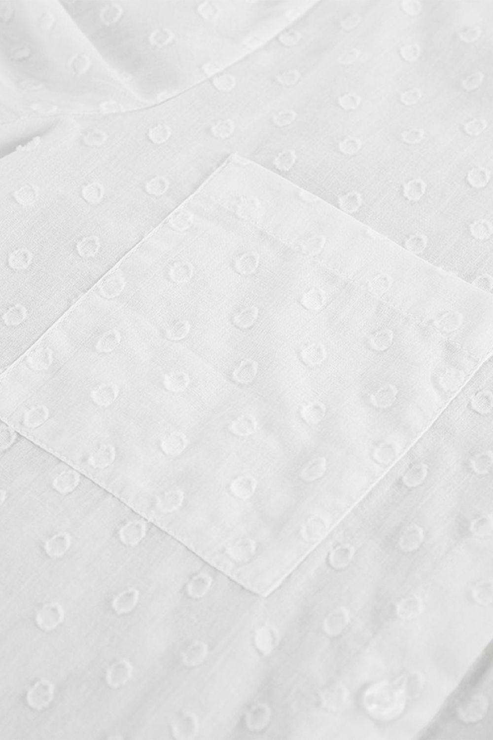 Ruffled Dot Applique Collared Neck Set