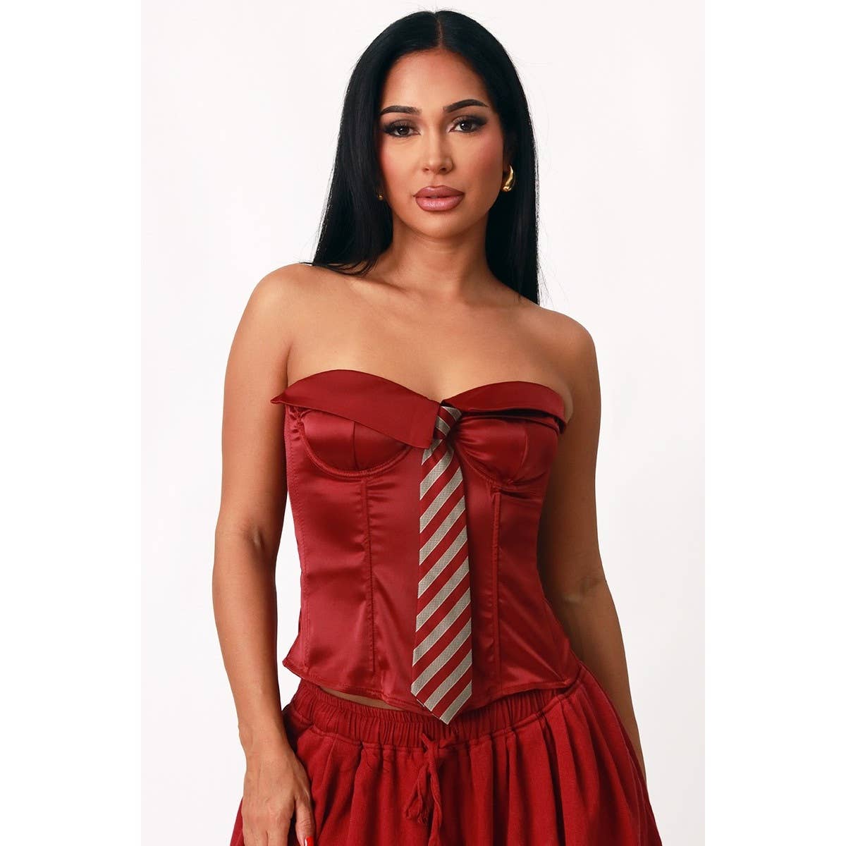 BOLD TIE FRONT CORSET TOP