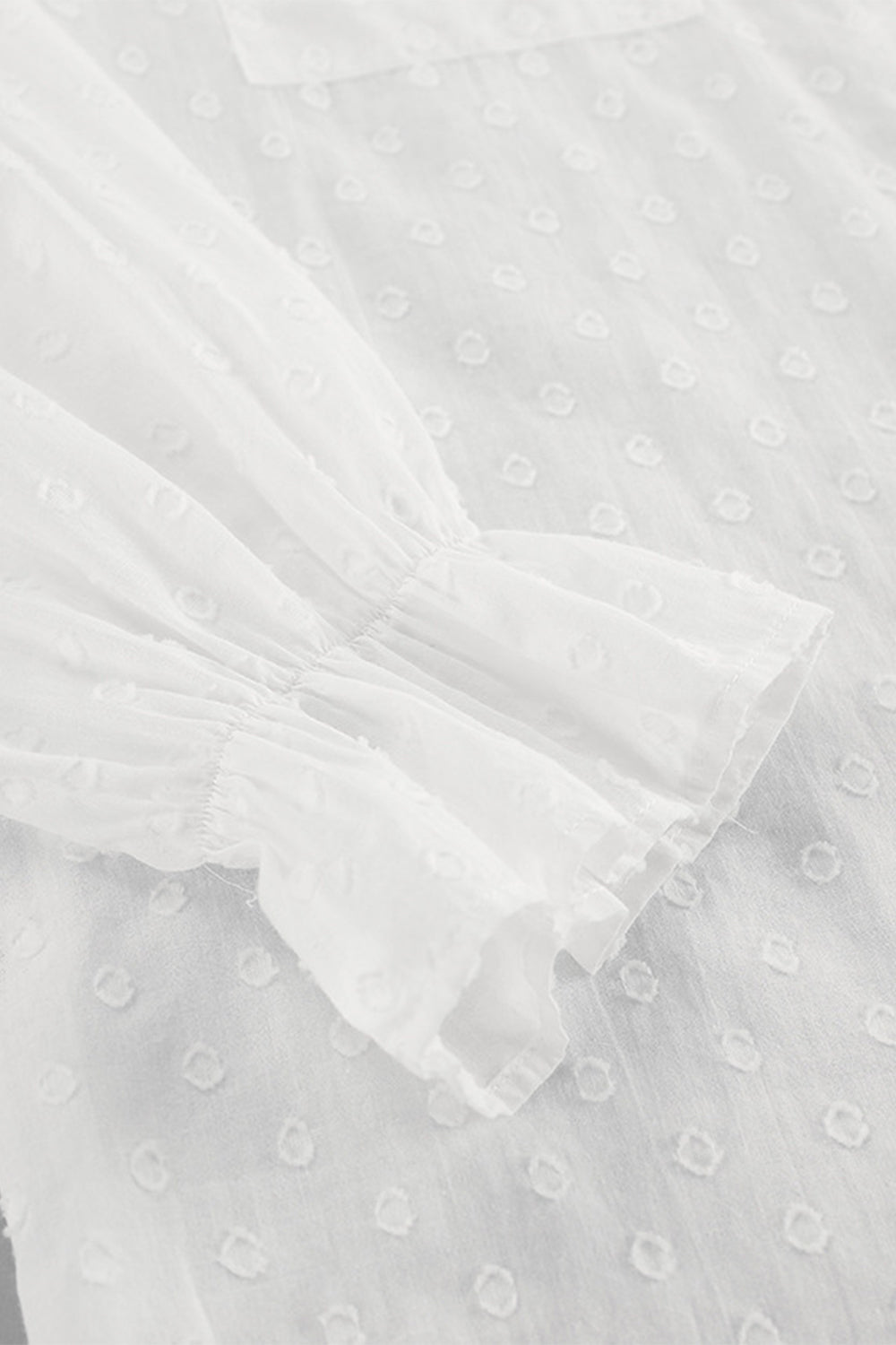 Ruffled Dot Applique Collared Neck Set