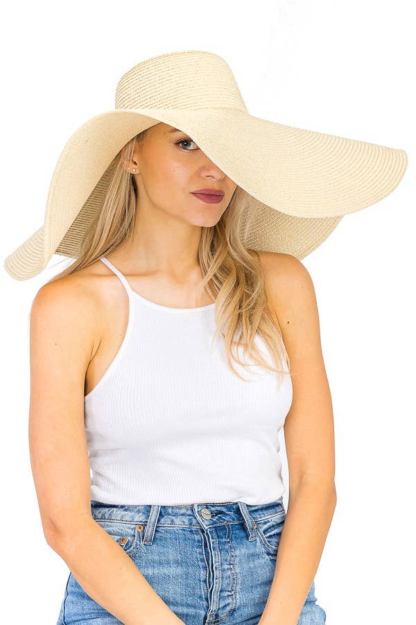 Extra Wide Floppy Glossy Sun Hat