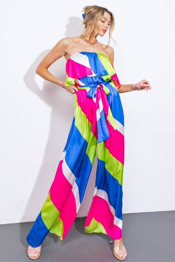 A printed woven jumpsuit - IP7937