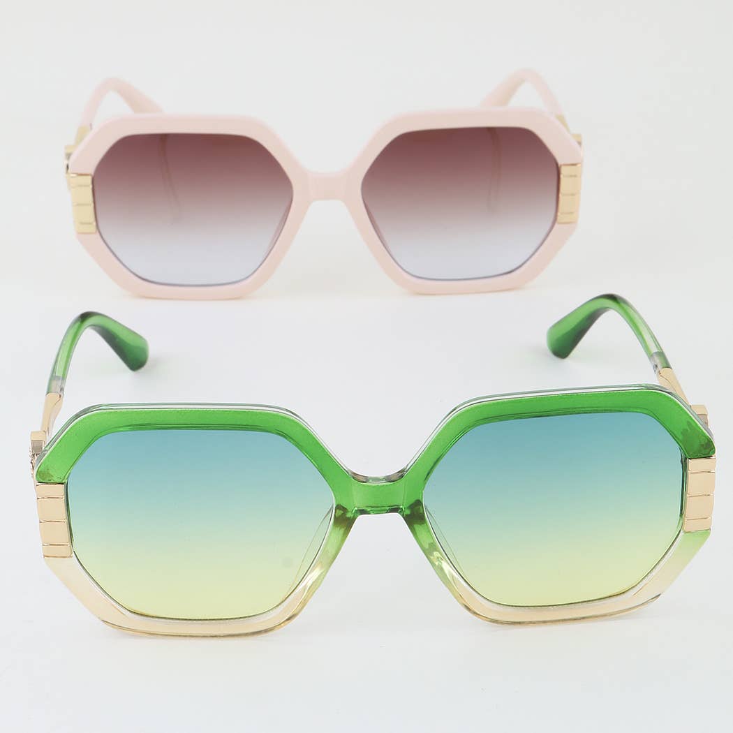 Chic Geometric Gradient Sunglasses
