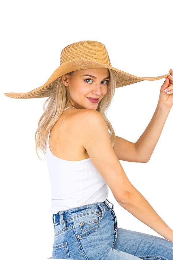 Extra Wide Floppy Glossy Sun Hat